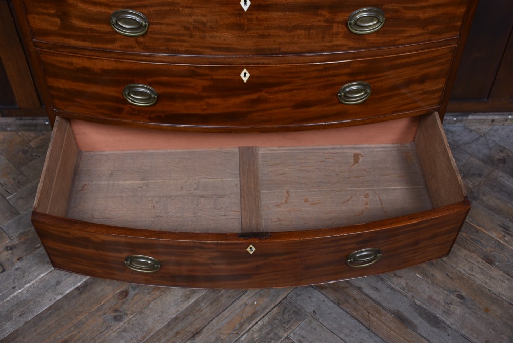 Mahogany Bowfront Chest of Drawers View VII