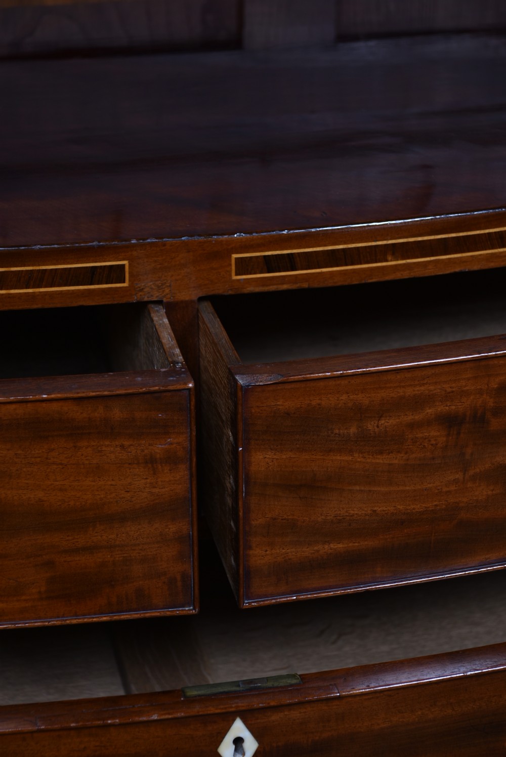 Mahogany Bowfront Chest of Drawers View IX