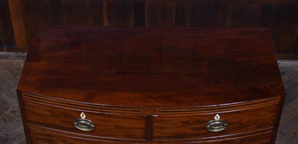 Mahogany Bowfront Chest of Drawers View XI