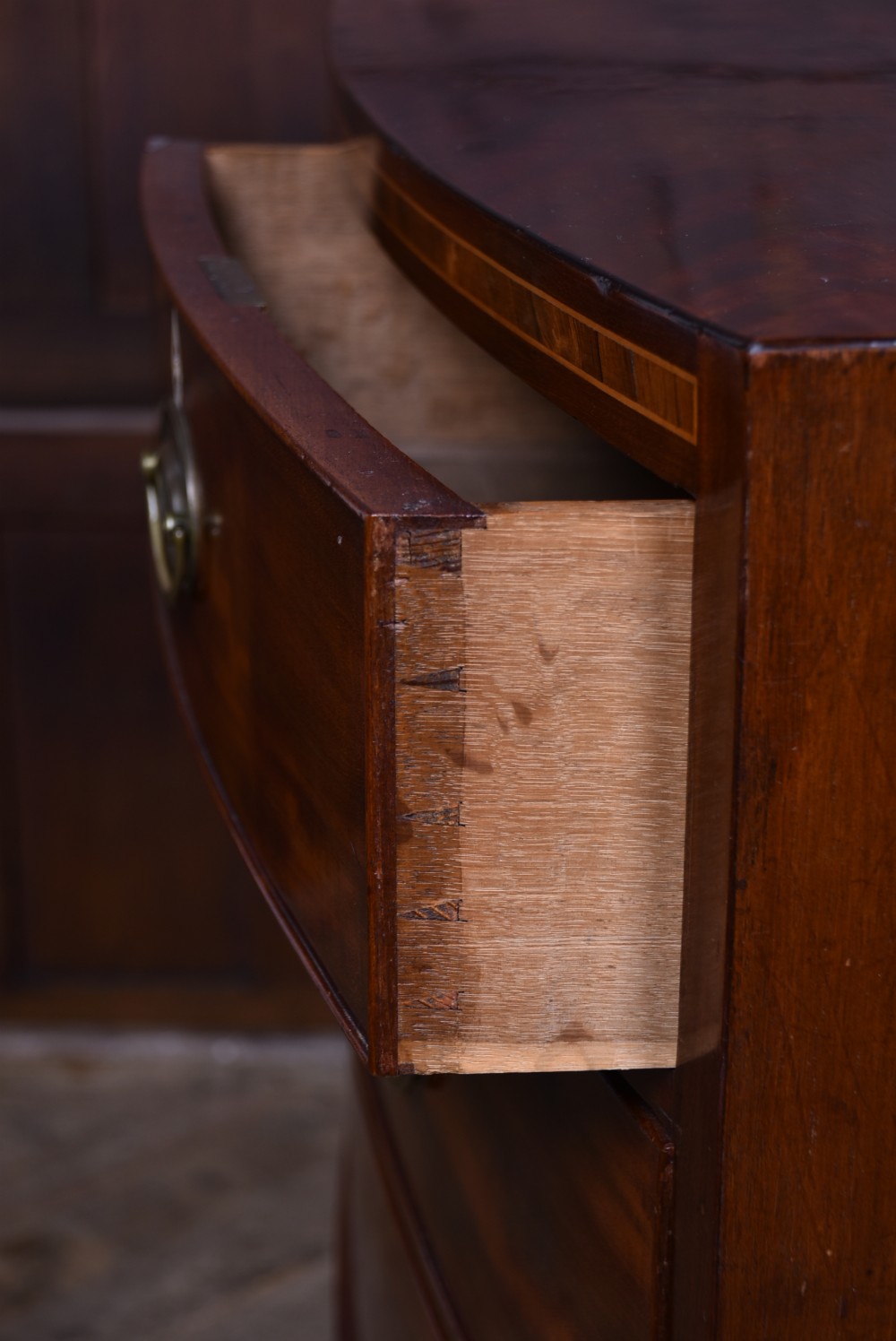 Mahogany Bowfront Chest of Drawers View XVI