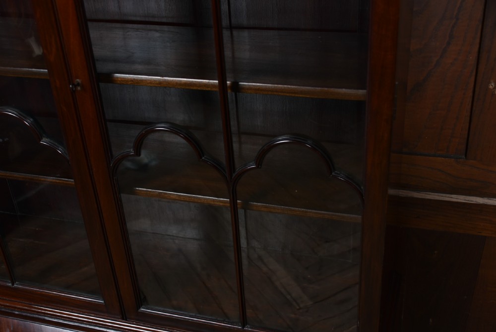 Edwardian Mahogany Turner, Woodward & Co Bureau Bookcase  View IV