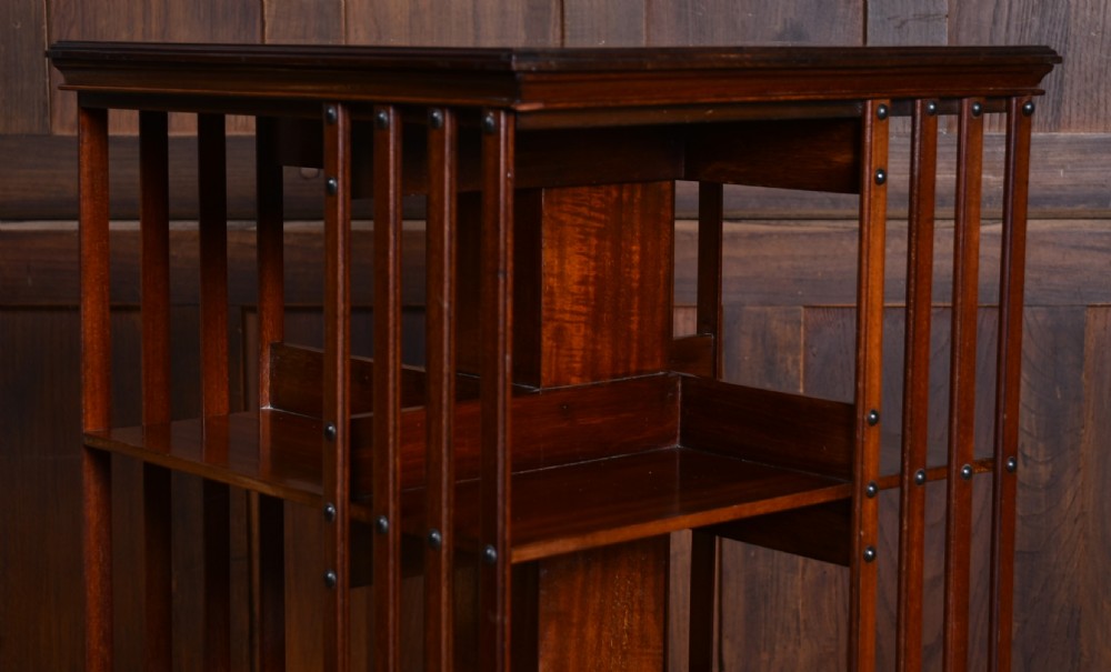 Edwardian Mahogany Revolving Bookcase  View IX