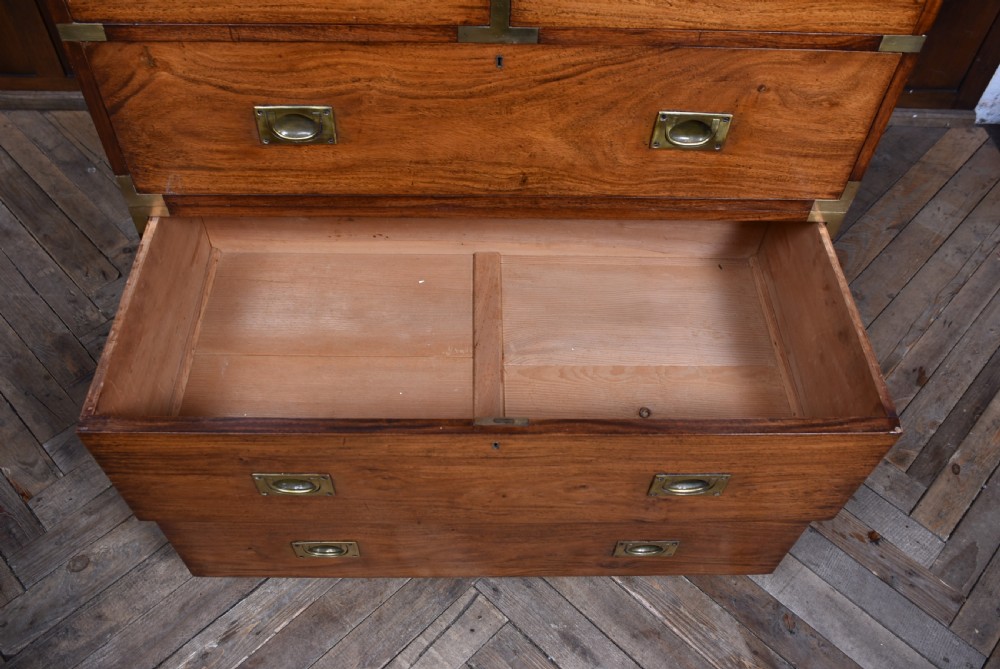 19th Century Padauk Campaign Chest  View XII
