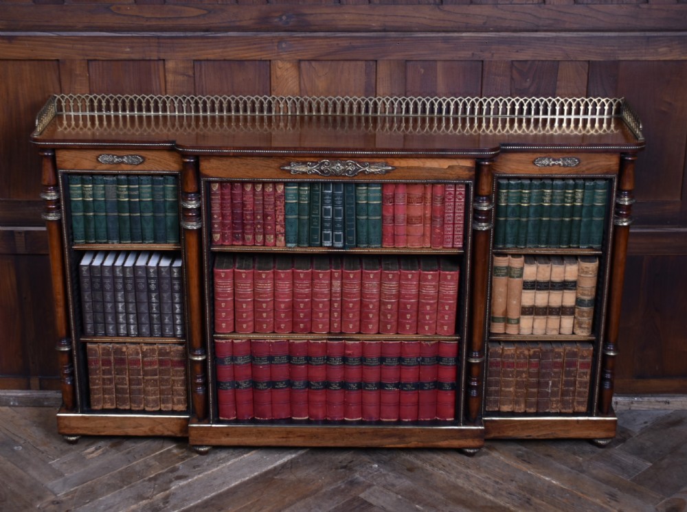 Regency Rosewood Open bookcase View XIV