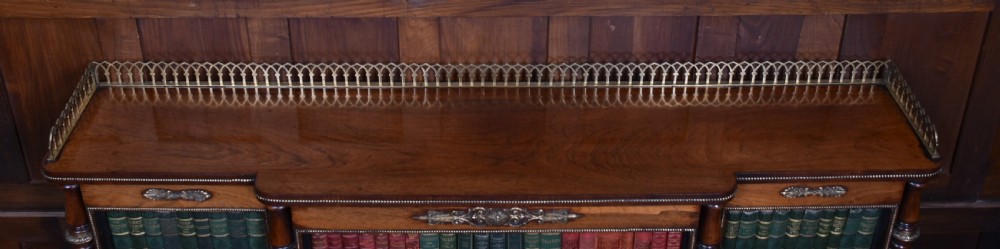 Regency Rosewood Open bookcase View XVI