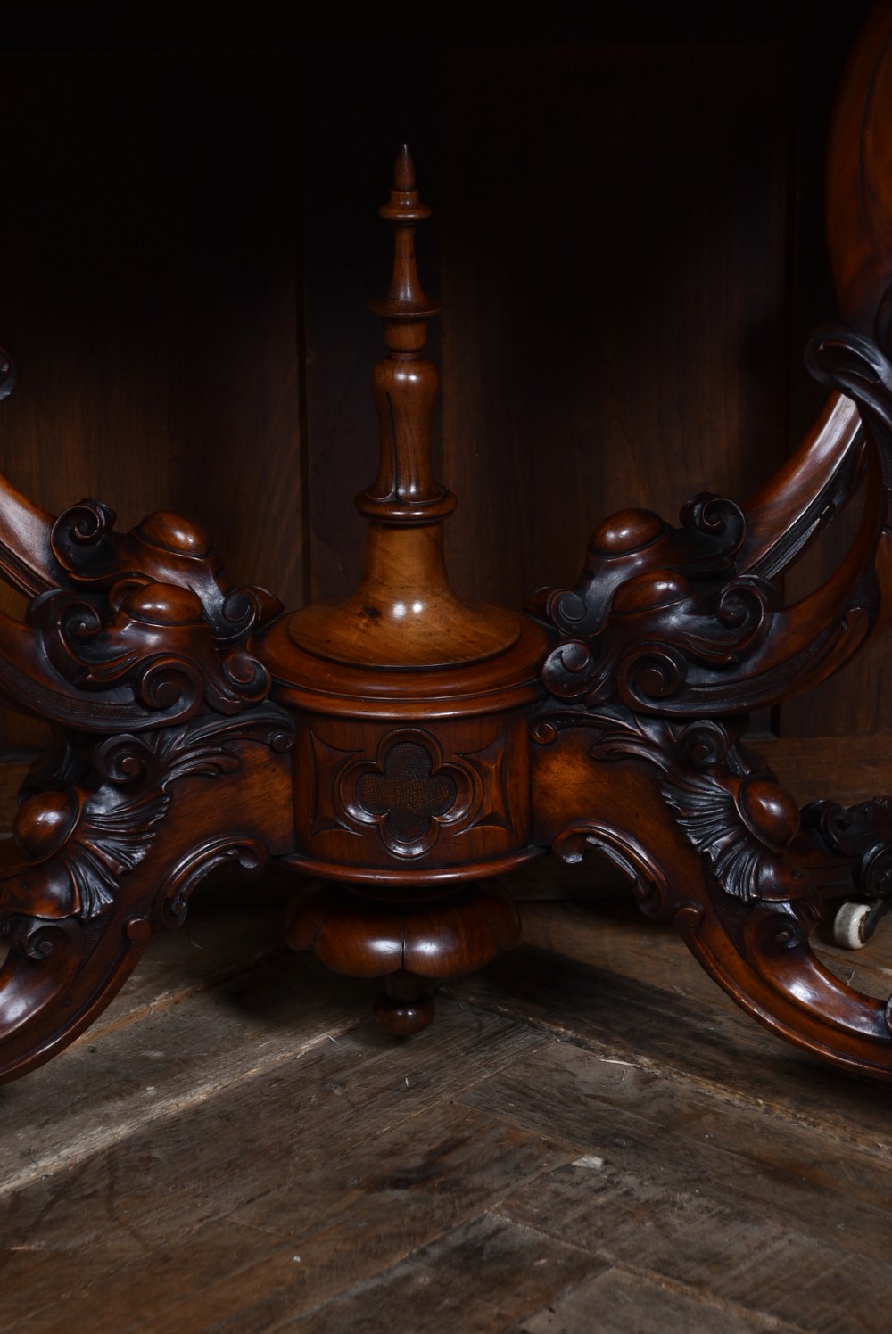 Victorian Burr Walnut Fold-Over Games Table View VII