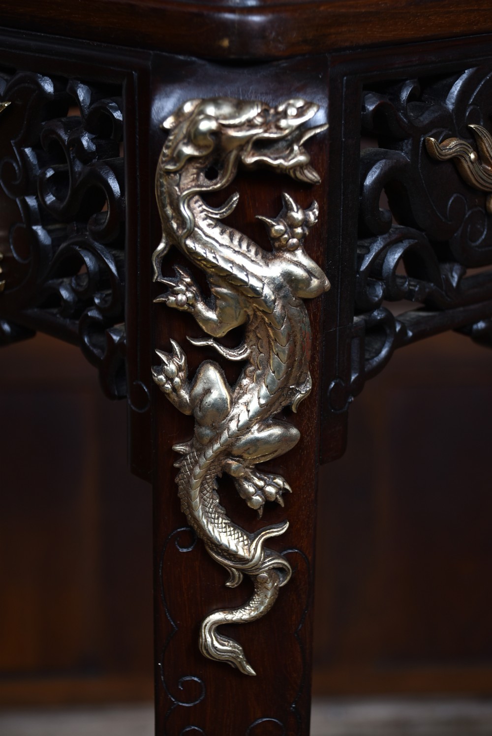 Chinese Marble Top Plant Stand View V