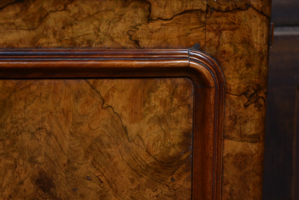 Victorian Burr Walnut Pot Cupboard/ Bedside Cabinet View IV