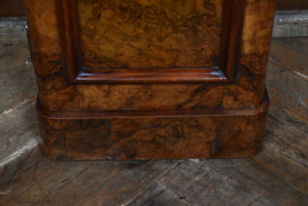Victorian Burr Walnut Pot Cupboard/ Bedside Cabinet View V