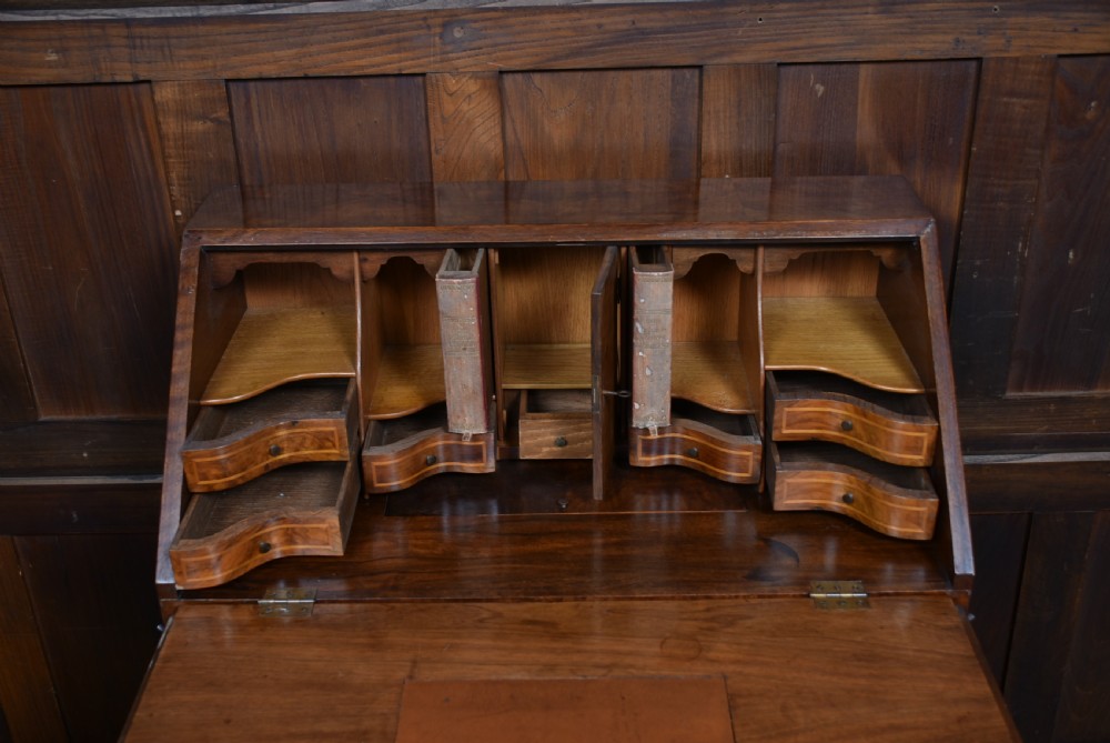 Dutch Burr Walnut Bombe Bureau View IX