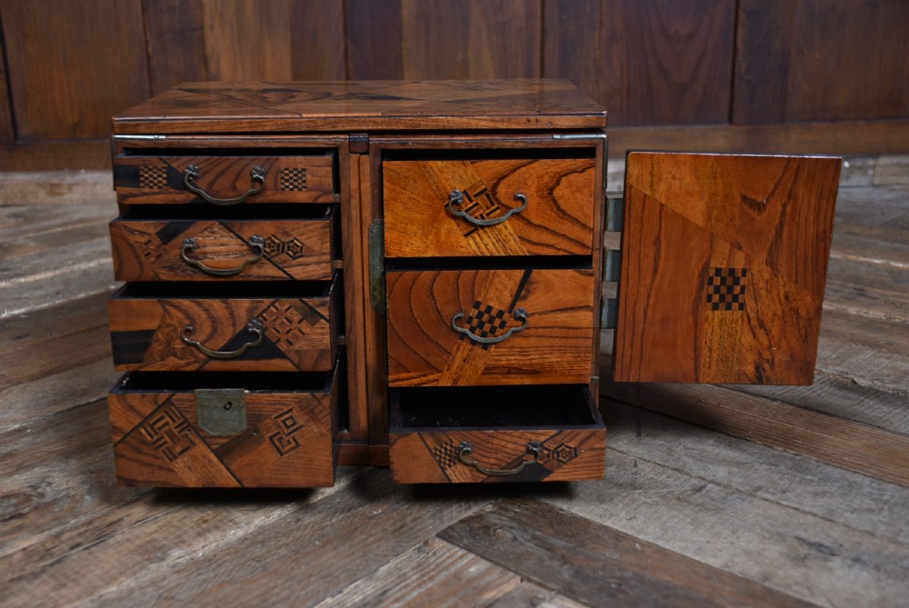 Japanese Meiji Parquetry scholars' box View X