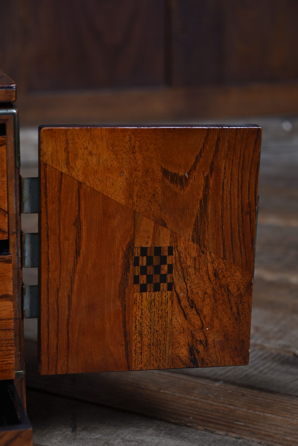 Japanese Meiji Parquetry scholars' box View XII