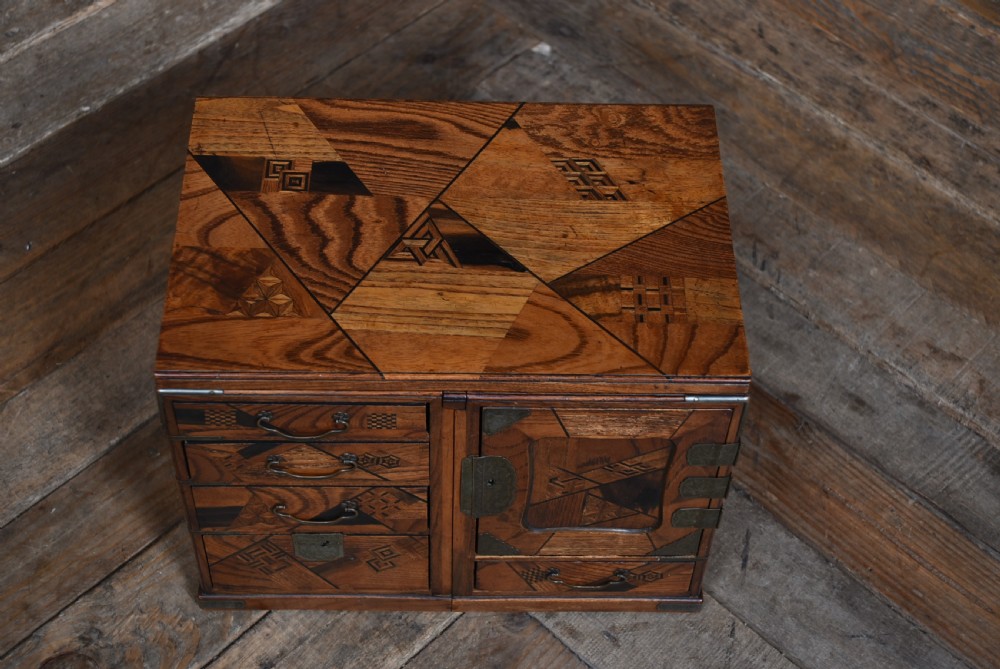 Japanese Meiji Parquetry scholars' box View XIII