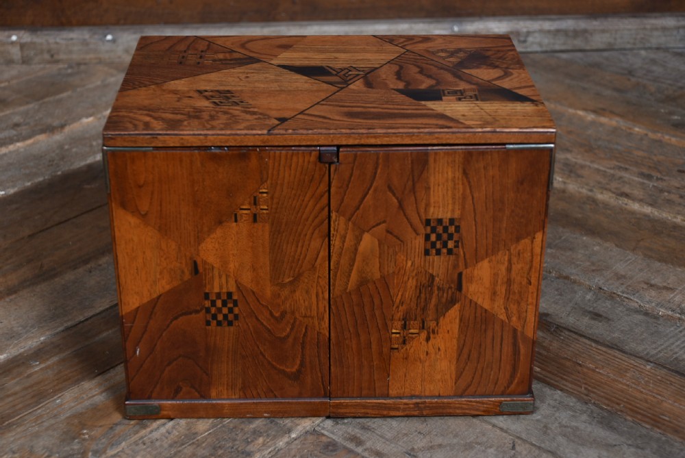 Japanese Meiji Parquetry scholars' box View XV