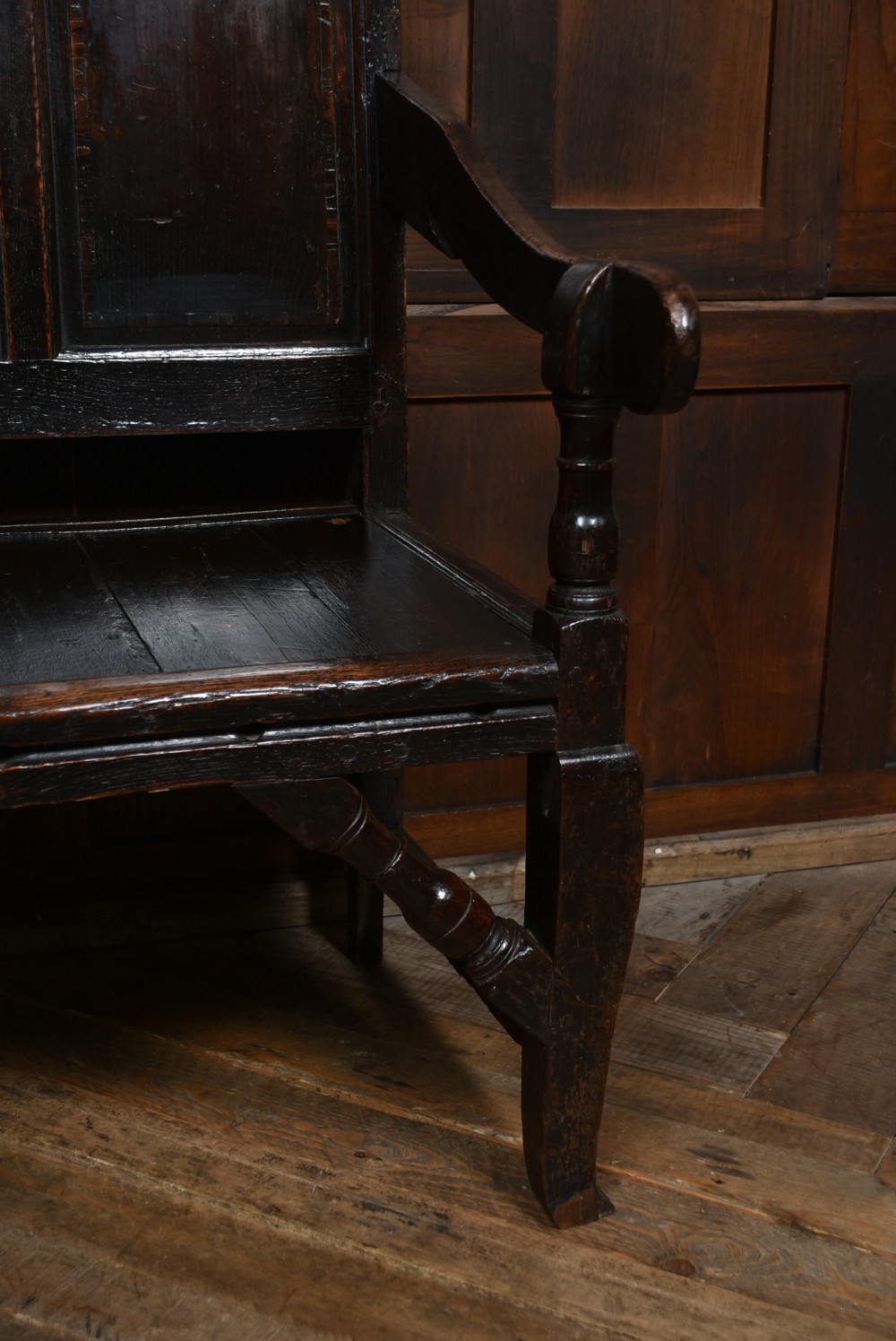 18th Century Oak Hall Bench View V