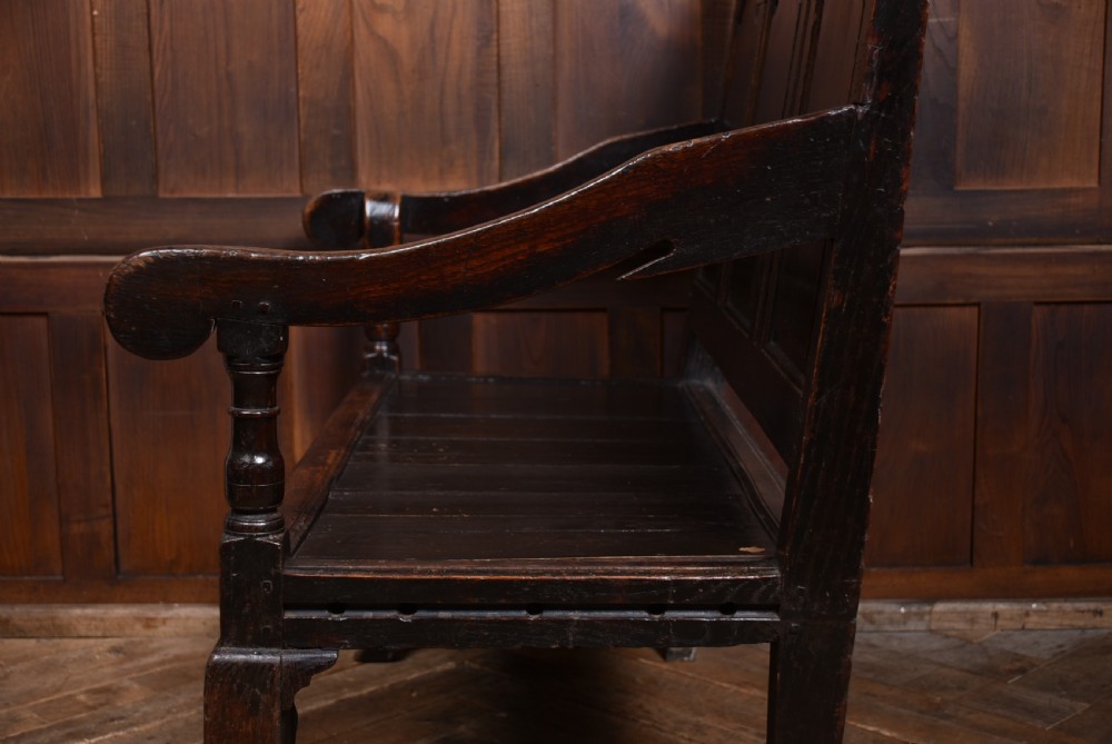 18th Century Oak Hall Bench View X