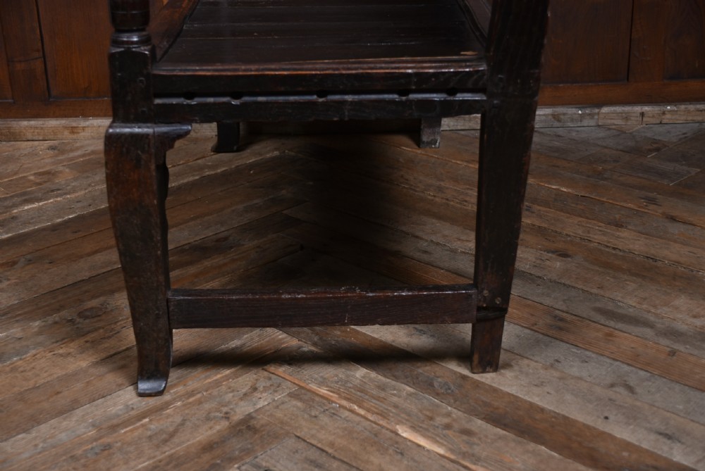 18th Century Oak Hall Bench View XI