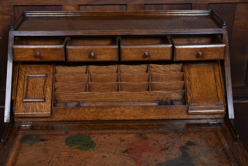 Edwardian Oak Bureau View X