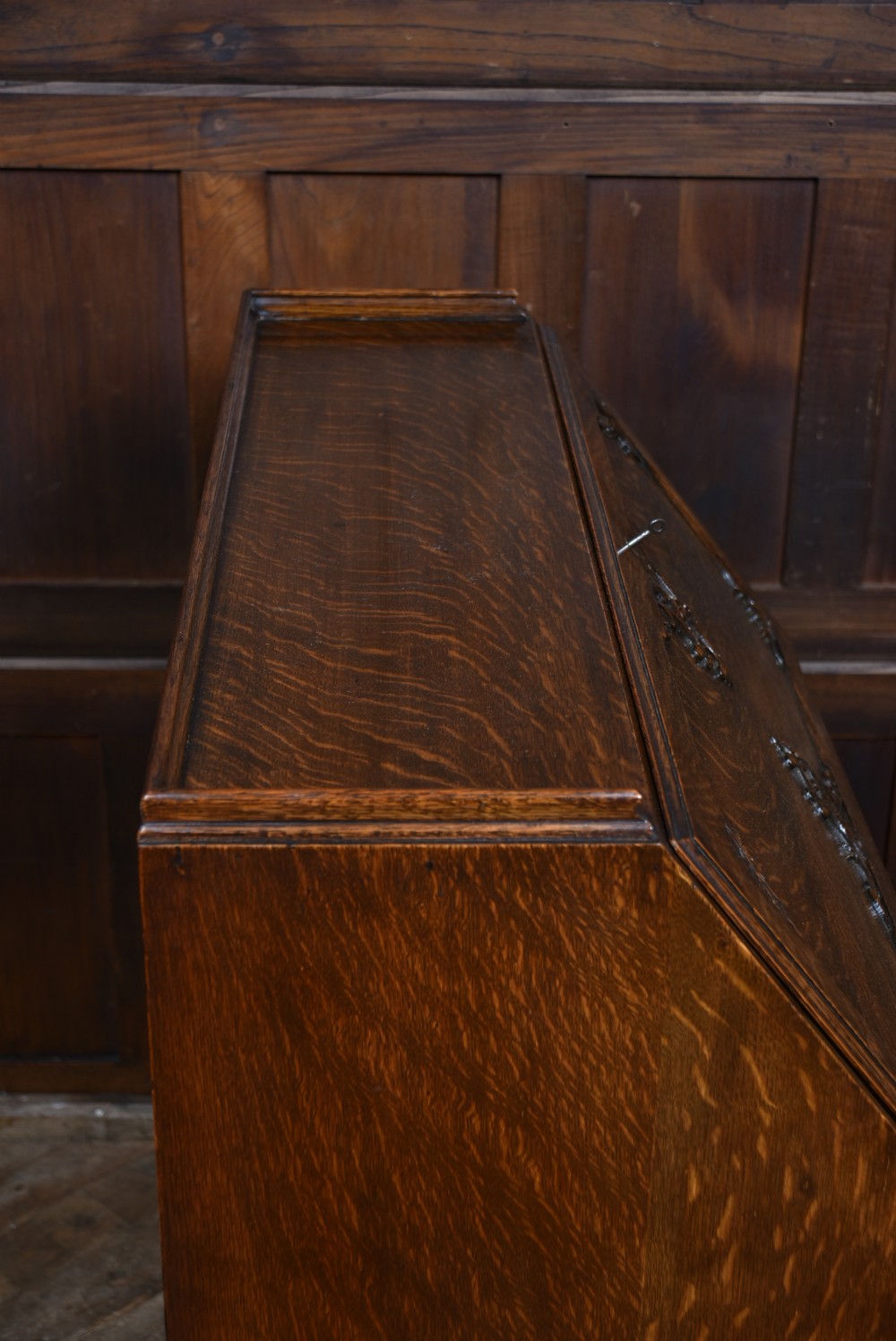 Edwardian Oak Bureau View XII