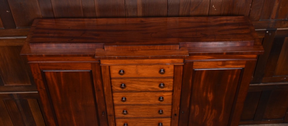 Victorian Mahogany Wellington Chest With Side Cupboards View III