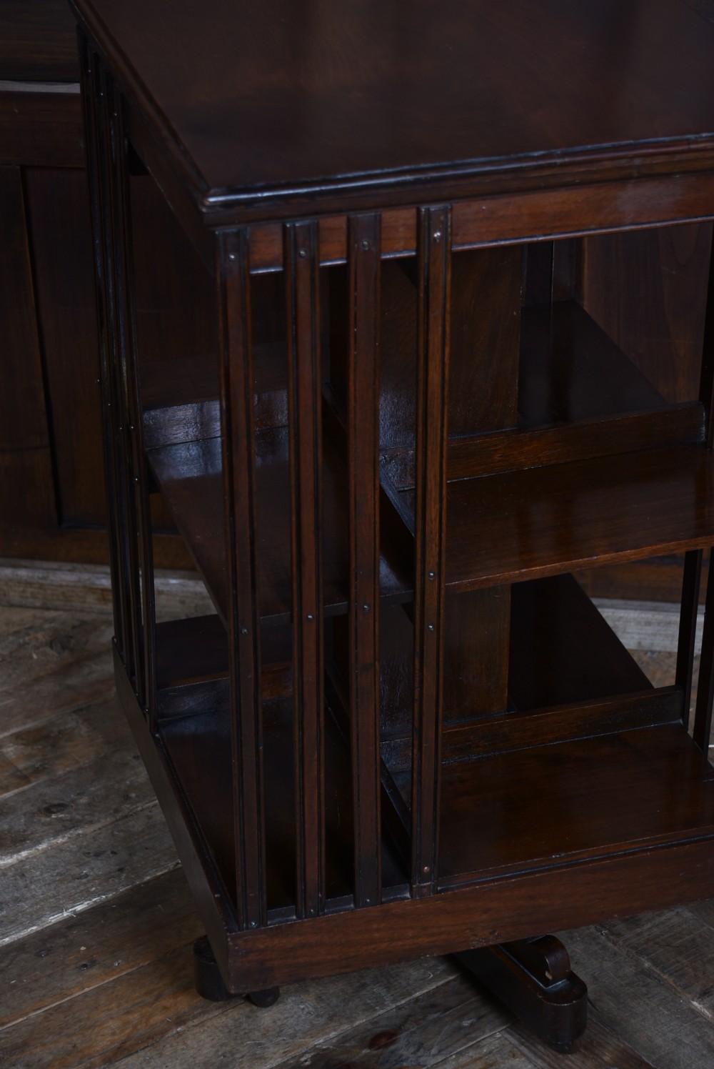 Edwardian Mahogany Revolving Bookcase View VIII