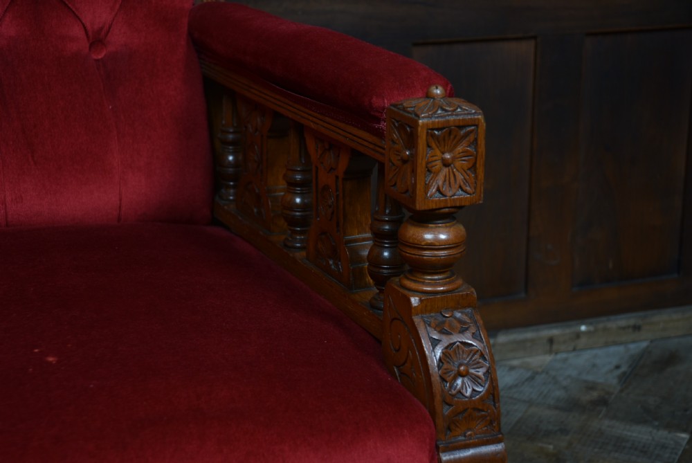 Edwardian Oak Library Chair View VI
