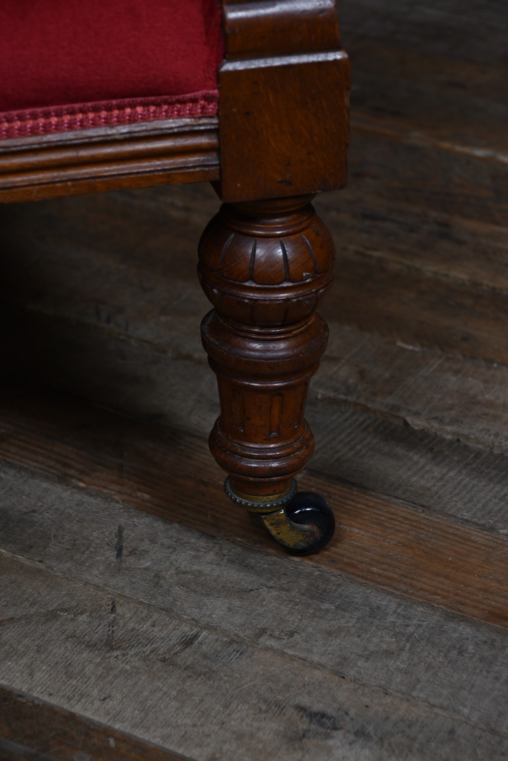 Edwardian Oak Library Chair View VII