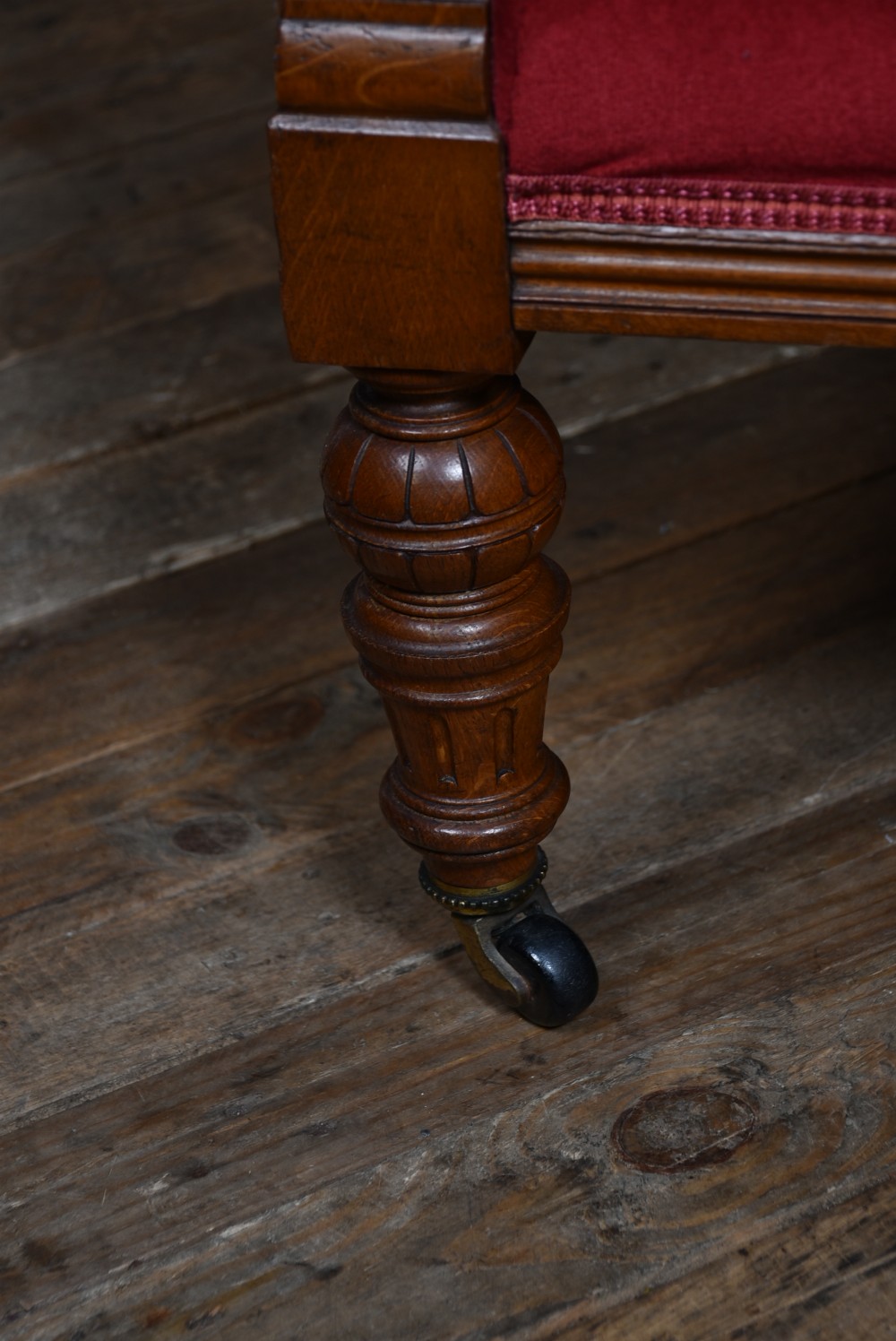 Edwardian Oak Library Chair View VIII