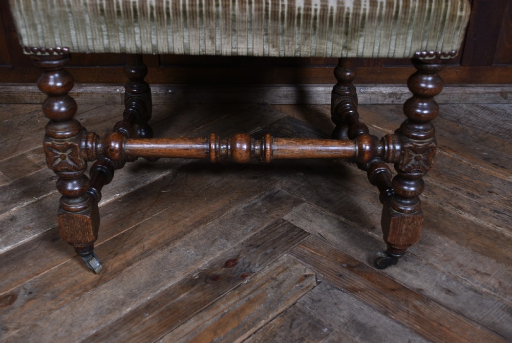 Victorian Oak Bergere Armchair View X