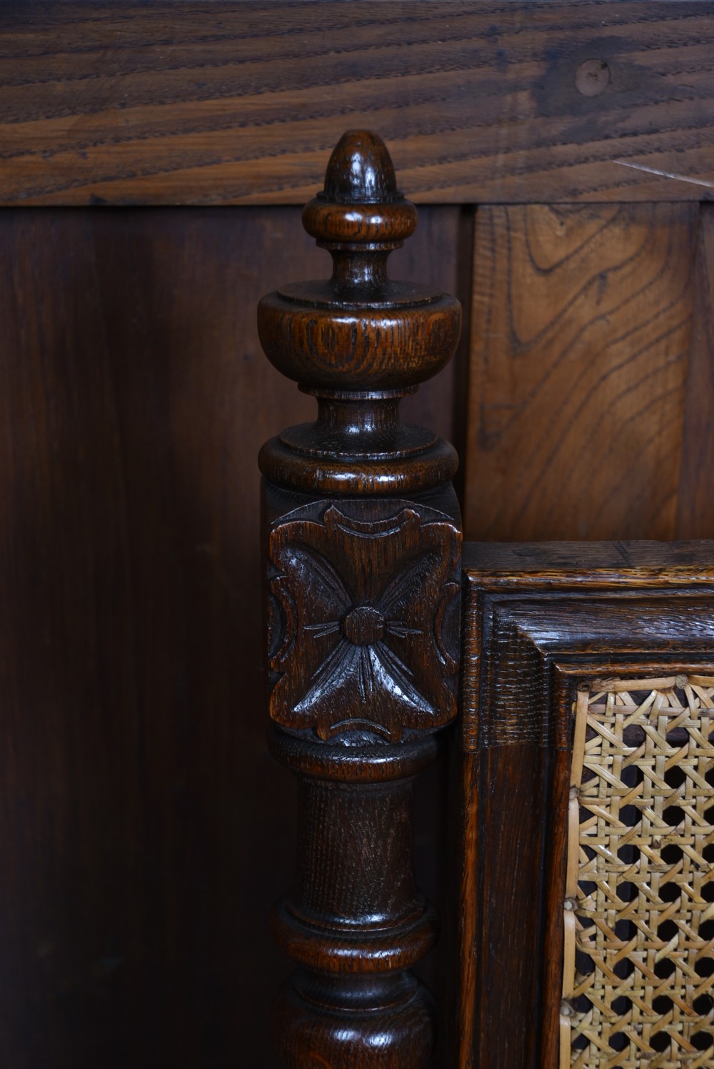 Victorian Oak Bergere Armchair View XI