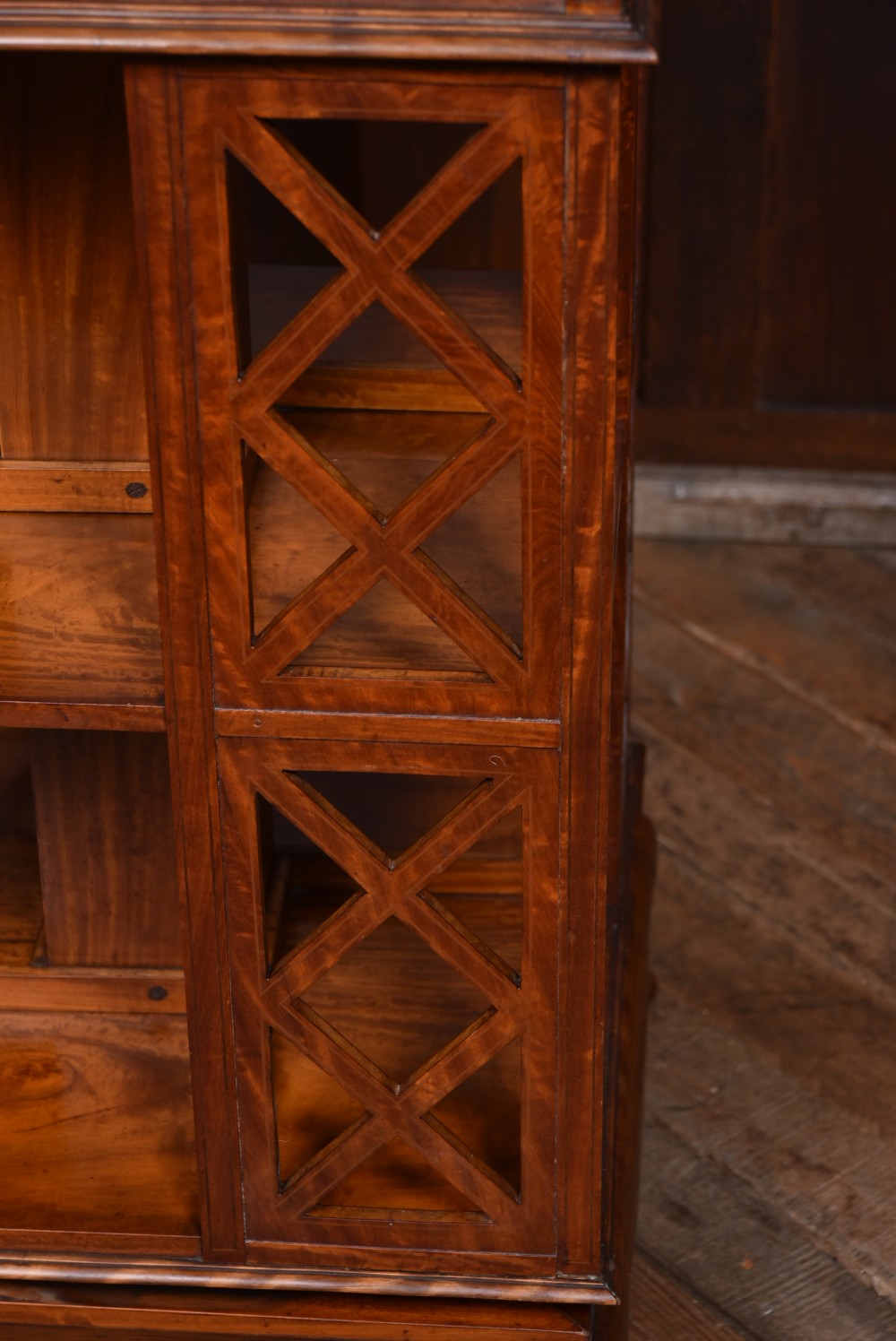 Edwardian Satinwood Revolving Bookcase View IV