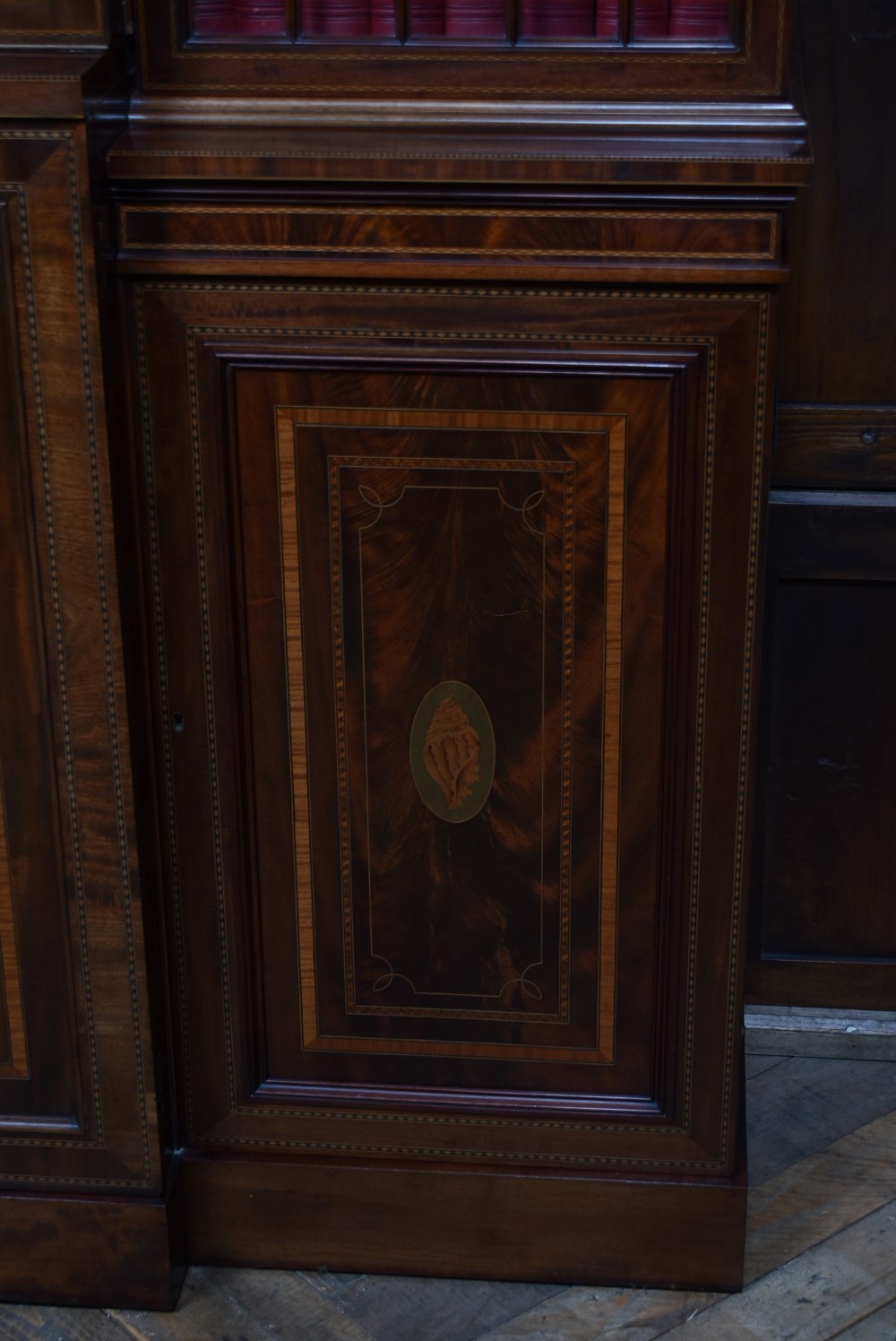 Edwardian Mahogany Breakfront Bookcase View VI