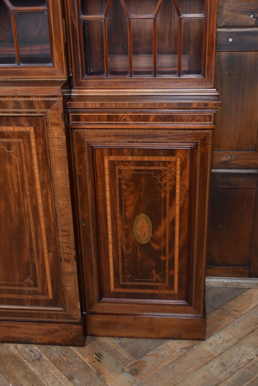 Edwardian Mahogany Breakfront Bookcase View XXI
