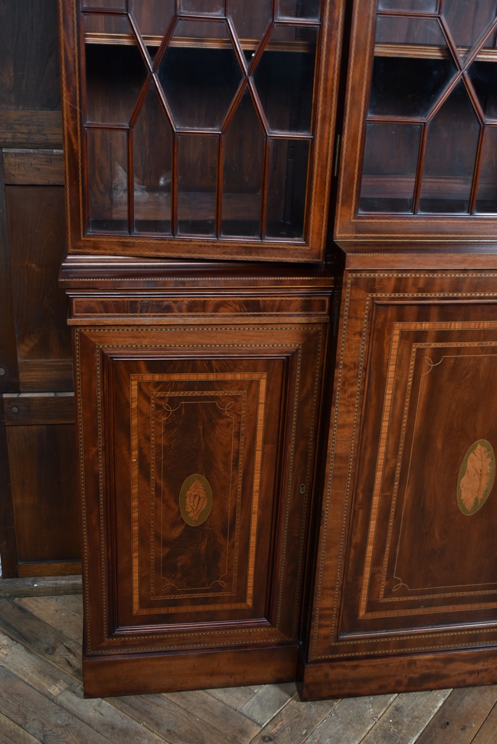 Edwardian Mahogany Breakfront Bookcase View XXIII