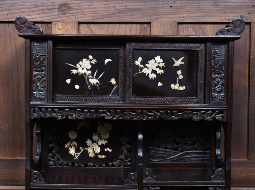 Japanese Meiji period Shibayama Shadana cabinet View IV