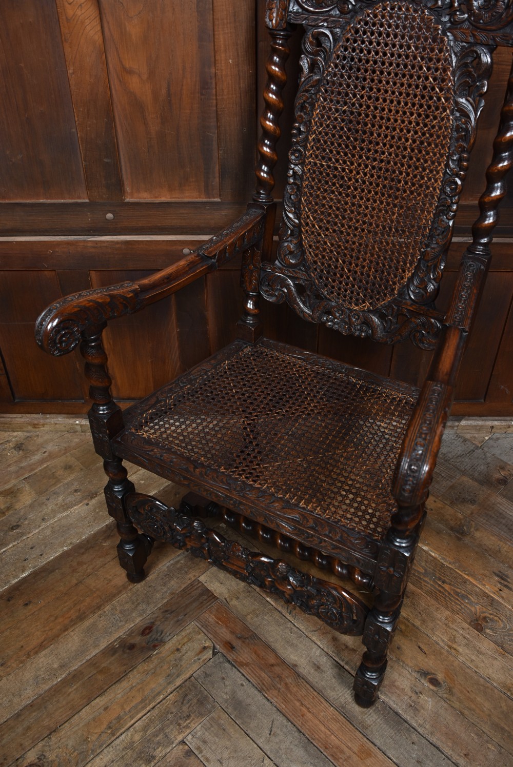 Pair of Victorian Bergere Chairs View X