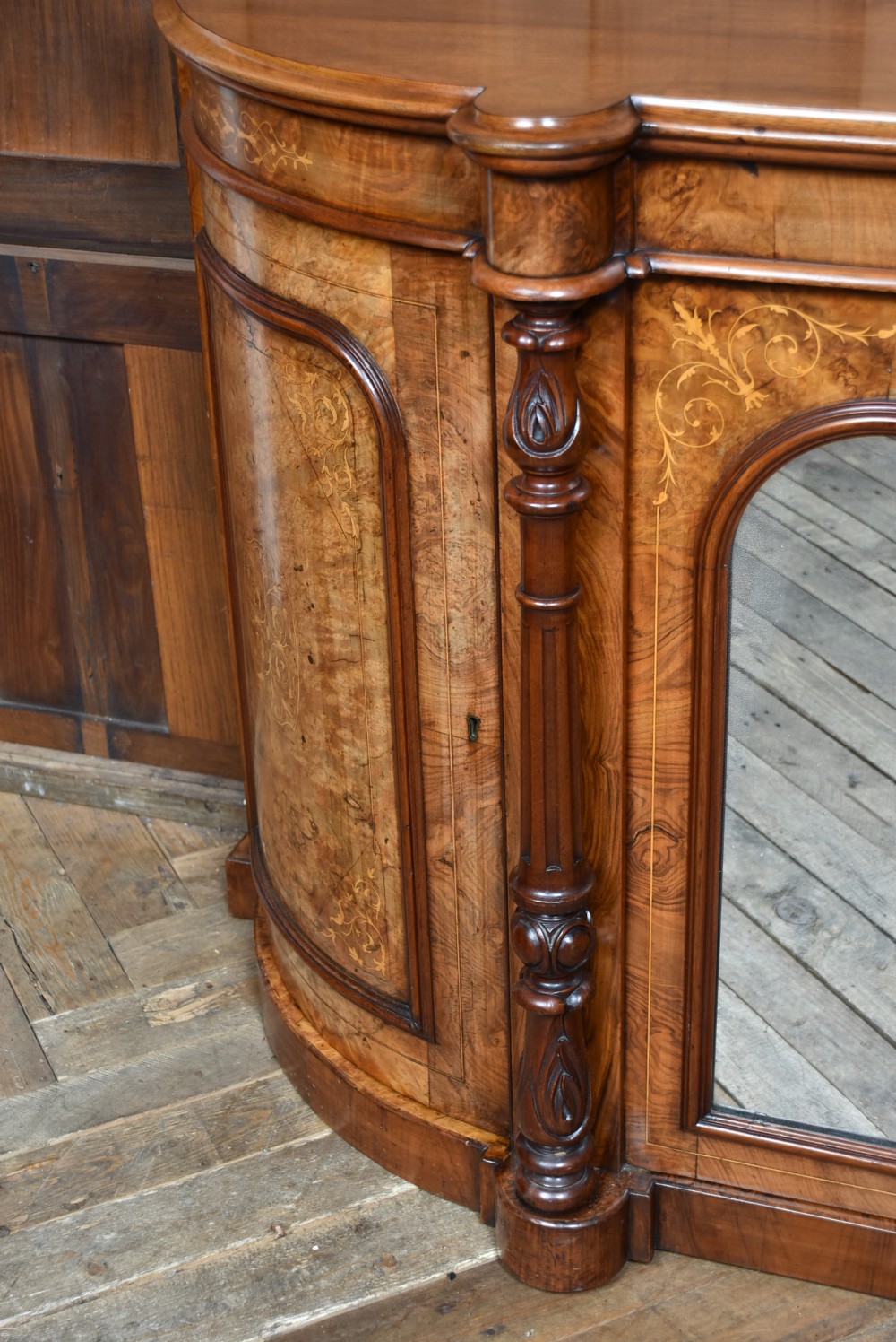 Victorian Walnut Credenza  View V