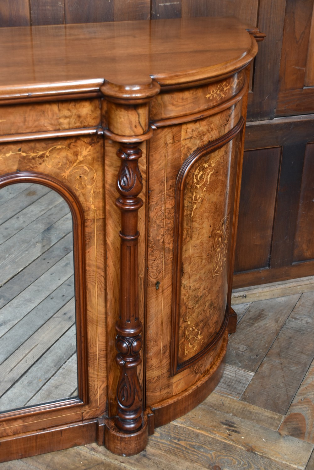 Victorian Walnut Credenza  View VI