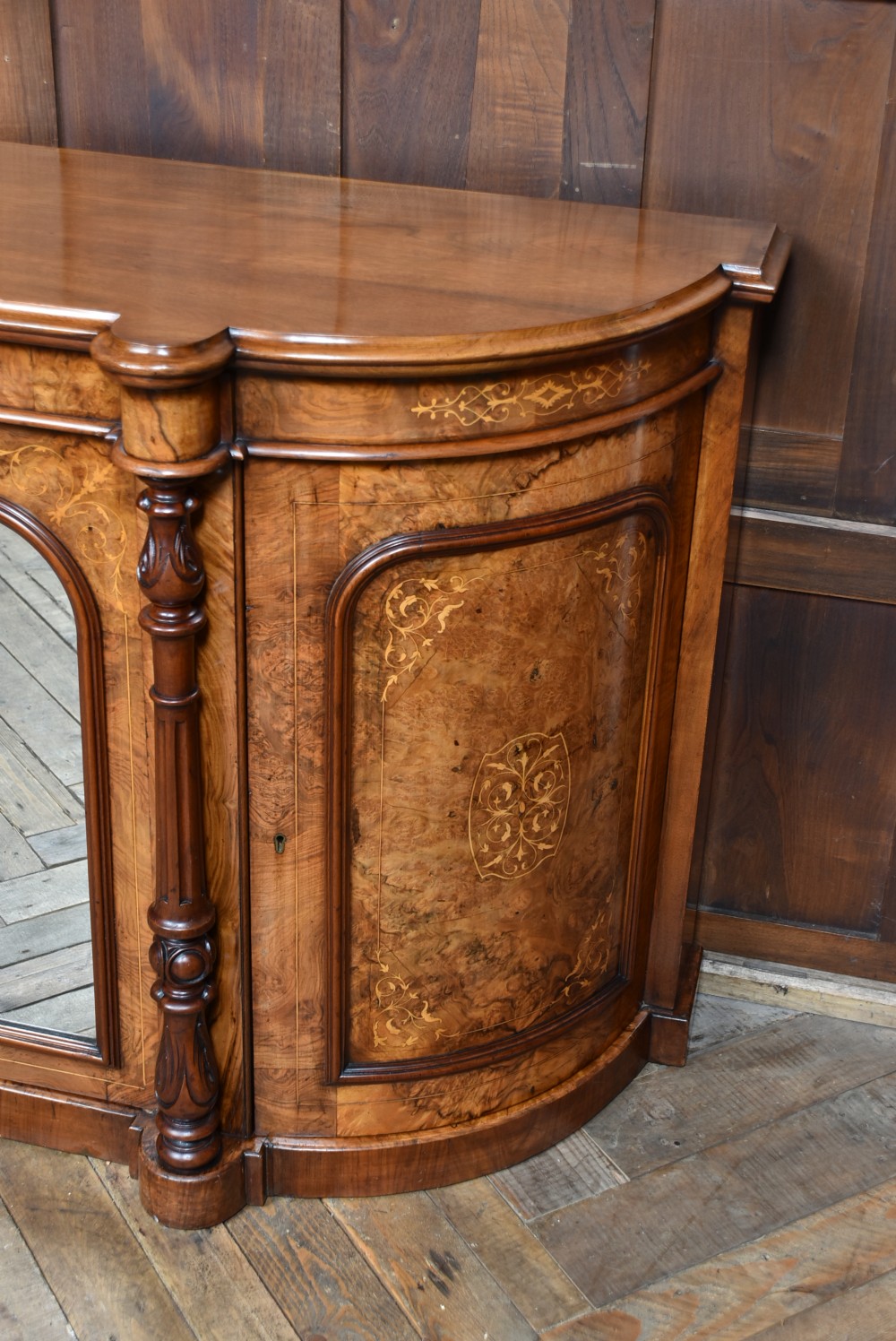 Victorian Walnut Credenza  View VIII