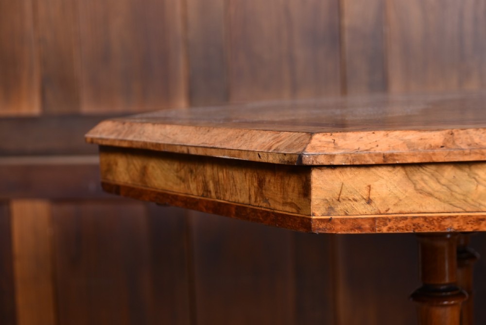 Octagonal walnut centre table View VIII