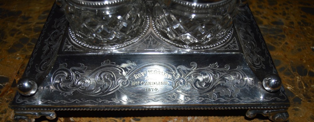 Victorian EPNS Desk Set View II