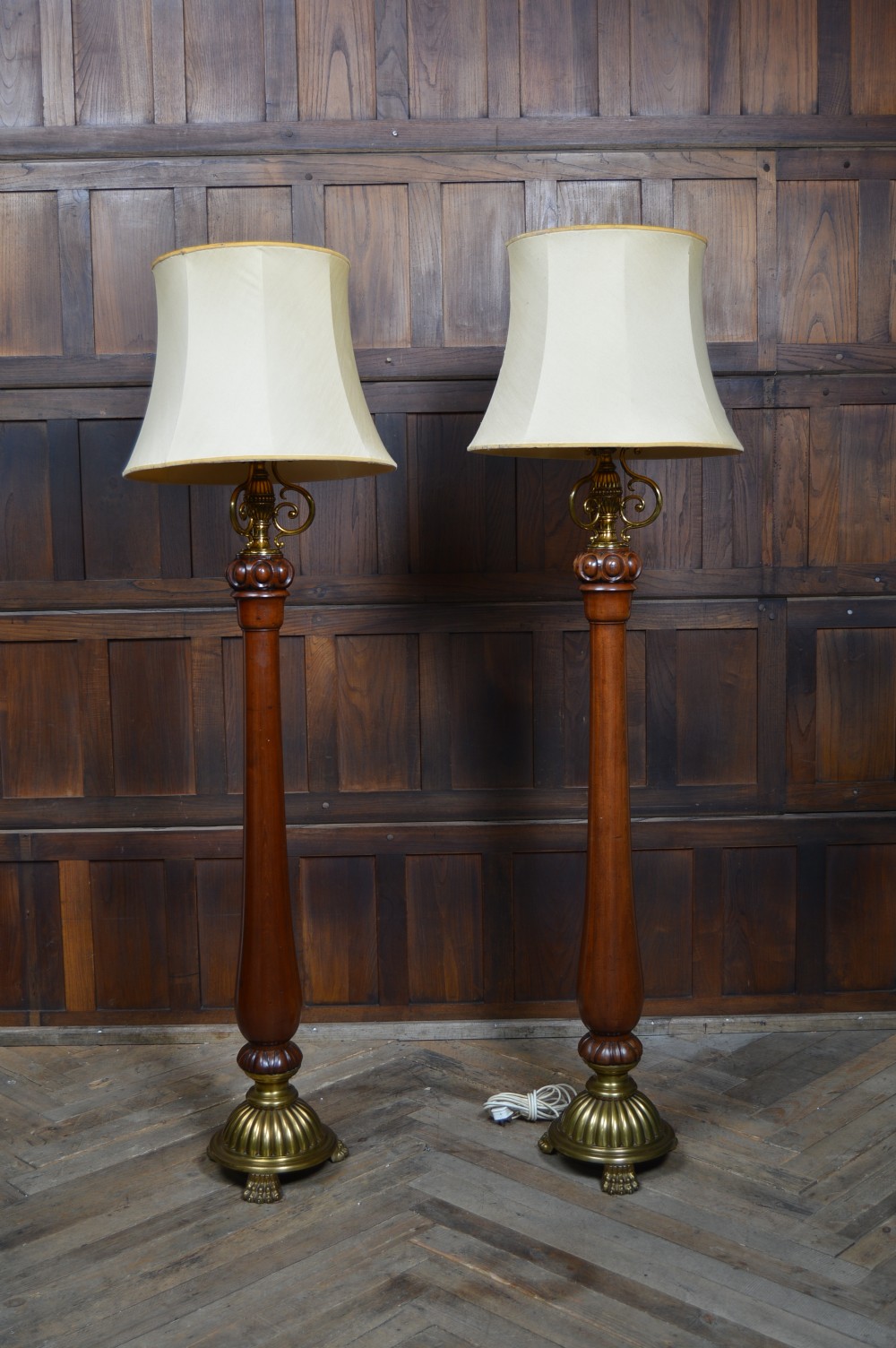 Pair of Victorian Mahogany Standard Lamps