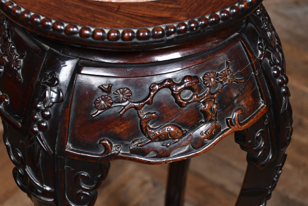 Chinese Marble Top Vase / Plant Stand View VII