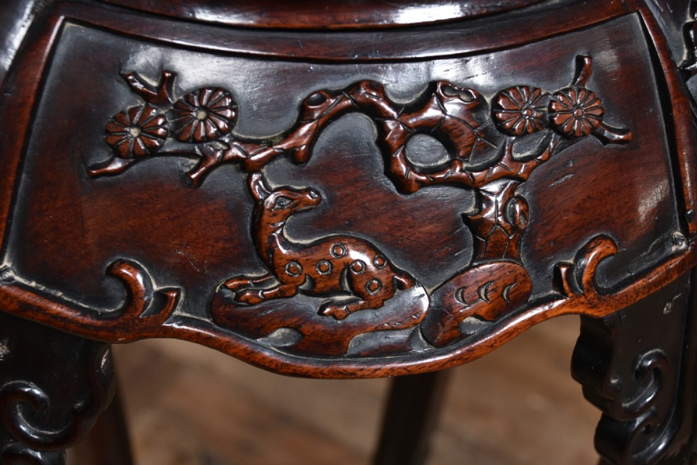 Chinese Marble Top Vase / Plant Stand View VIII