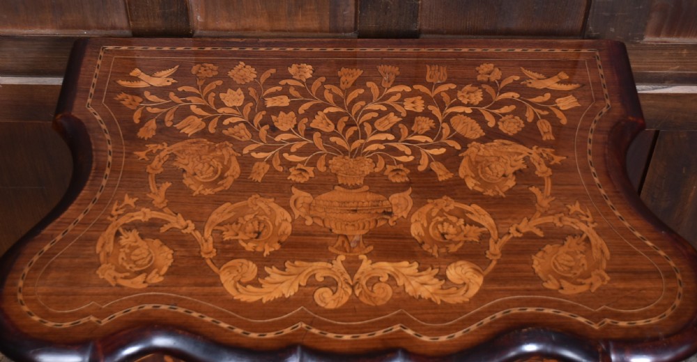 Mahogany Dutch Marquetry Lowboy View XI