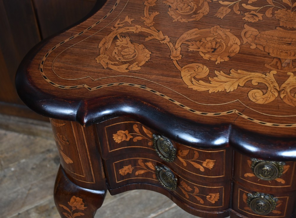 Mahogany Dutch Marquetry Lowboy View XIII