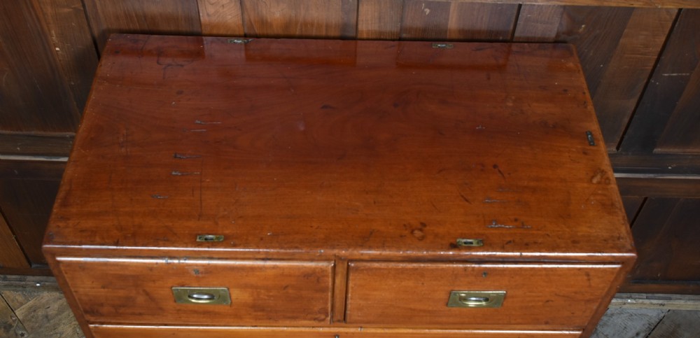 Victorian Mahogany Campaign Chest View XV