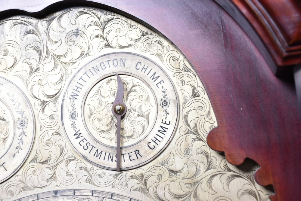 9ft Mahogany Long Case/ Grandfather  Clock View XII