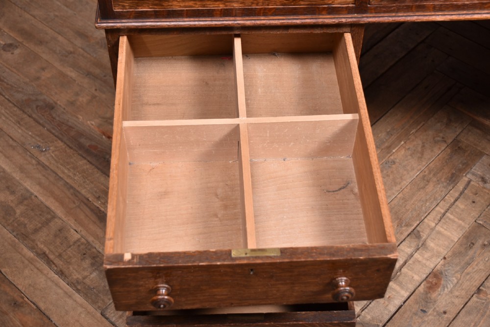 Victorian Oak Partner Desk View XI