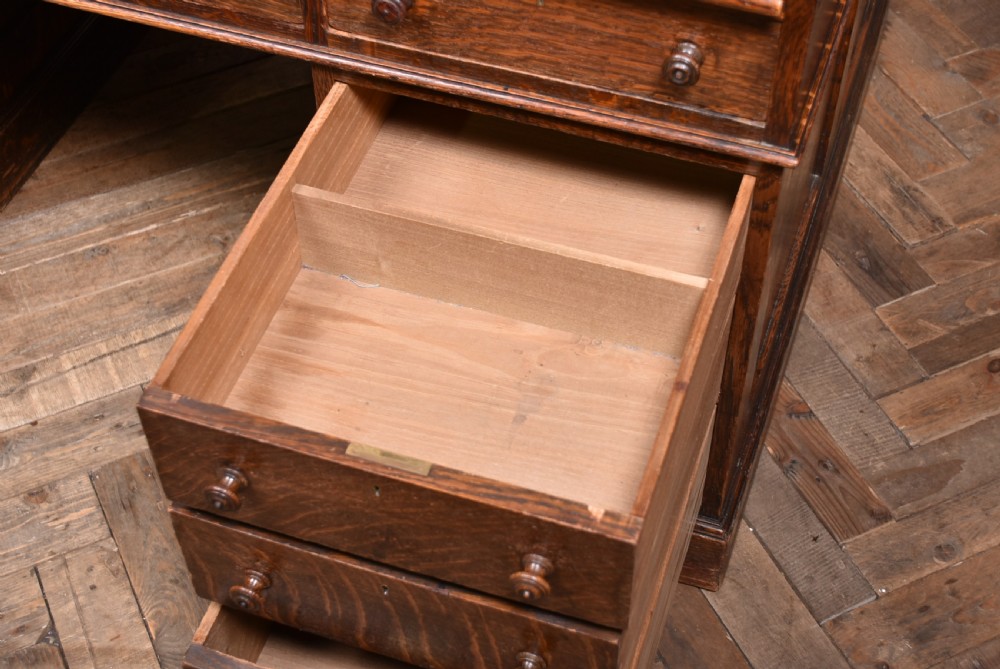 Victorian Oak Partner Desk View XIII